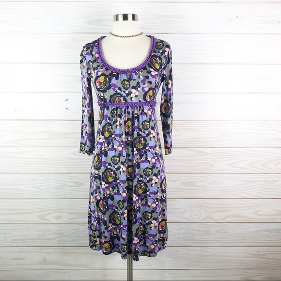 Boden Dress Jersey Scoop Neck Empire Waist Petite - Picture 2 of 5